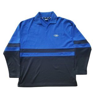 Vintage 90s DKNY Mesh long-sleeved soccer jersey